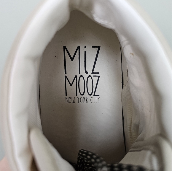 Womens Miz Mooz Alpyne High Top Leather Platform Sneaker - Cream 8 - Picture 9 of 13